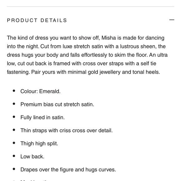 NWT BABYBOO MISHA MAXI DRESS - EMERALD Sz: M - Picture 15 of 15